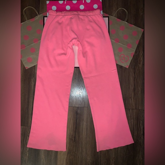 VS PINK SIZE SMALL OG BOYFRIEND STYLE SWEATPANTS. Hot Barbie Pink w/Marl Grey. - Picture 7 of 10